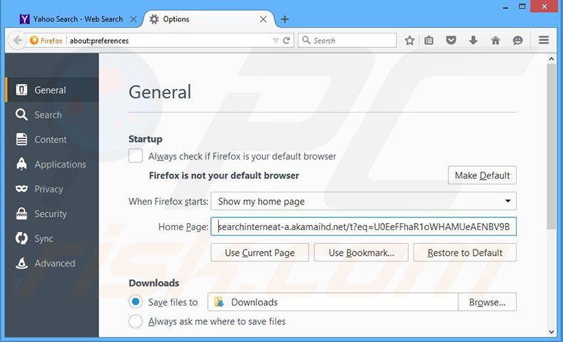 Remover searchinterneat-a.akamaihd.net da página inicial do Mozilla Firefox