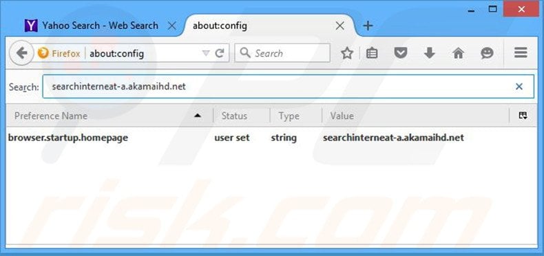 Removendo searchinterneat-a.akamaihd.net da página inicial e motor de busca padrão do Mozilla Firefox.
