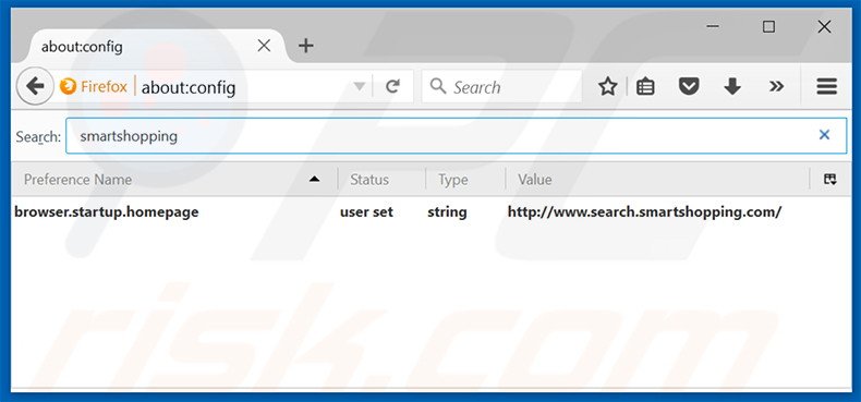 Removendo search.smartshopping.com do motor de busca padrão do Mozilla Firefox