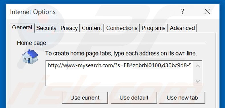 Removendo a página inicial www-mysearch.com do Internet Explorer