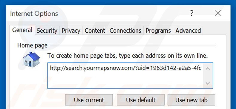 Removendo search.yourmapsnow.com da página inicial do Internet Explorer