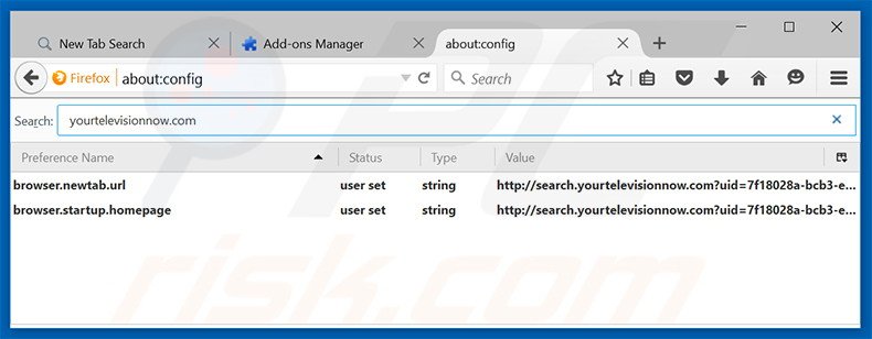 Removendo a página inicial search.yourtelevisionnow.com e motor de busca padrão do Mozilla Firefox