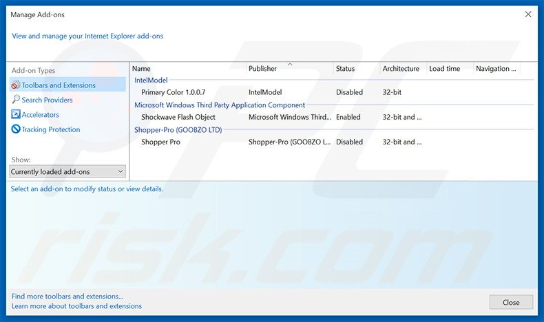 Removendo os anúncios CoffeeFeed do Internet Explorer passo 2