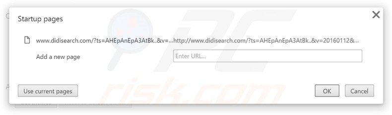 Removendo didisearch.com da página inicial  do Google Chrome
