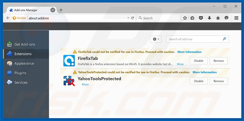 Removendo os 'Anúncios Shopswell' do Mozilla Firefox passo 2