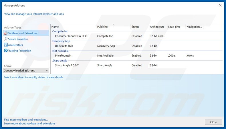 Removendo as extensões relacionadas a search.sosodesktop.com do Internet Explorer