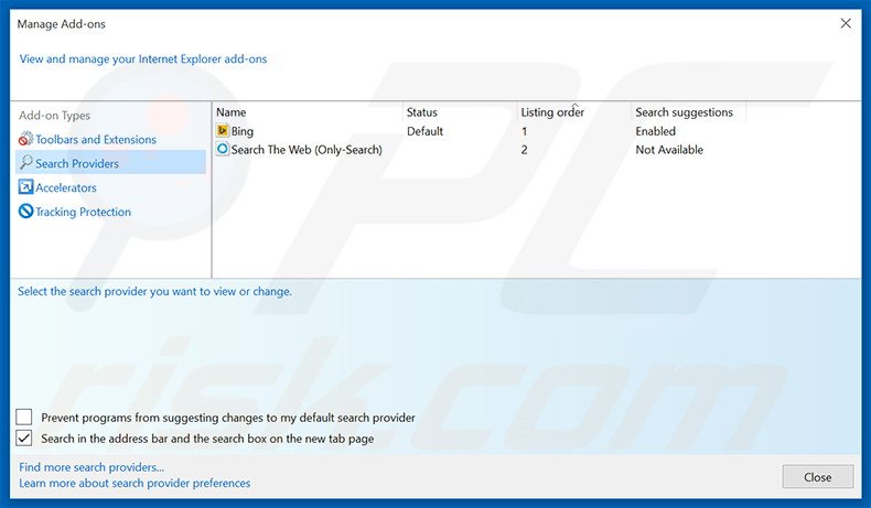 Removendo o motor de busca inicial search.sosodesktop.com do Internet Explorer