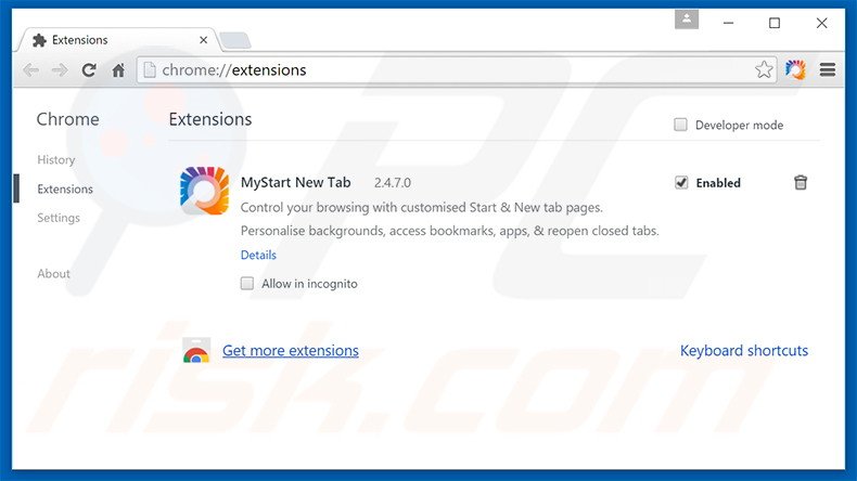 Removendo as extensões relacionadas a sugabit.net do Google Chrome