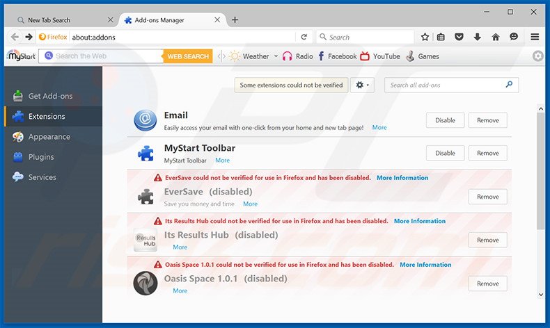 Removendo os anúncios Taboola do Mozilla Firefox passo 2
