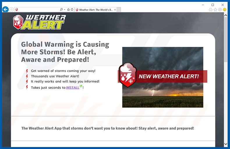 Adware Weather Alert