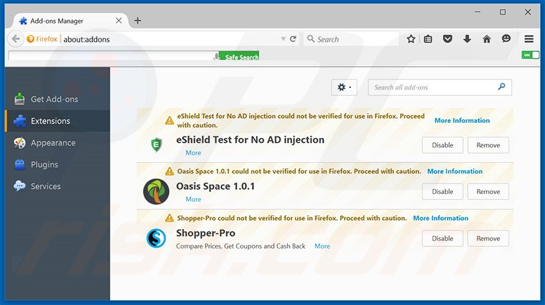 Removendo os anúncios WebVeil do Mozilla Firefox   passo 2