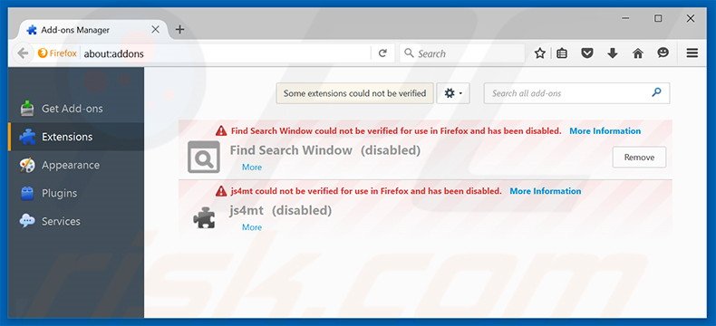 Removendo os anúncios Browseextended do Mozilla Firefox passo 2