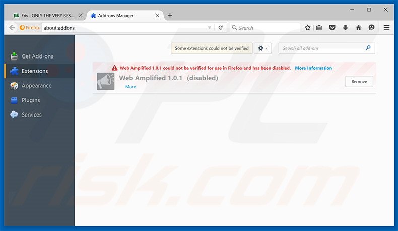Removendo os anúncios Friv Launcher do Mozilla Firefox passo 2