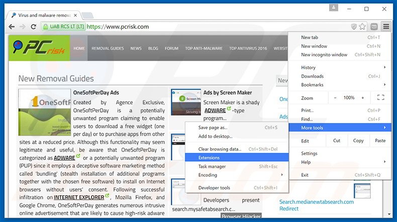Removendo os anúncios From Around The Web do Google Chrome passo 1