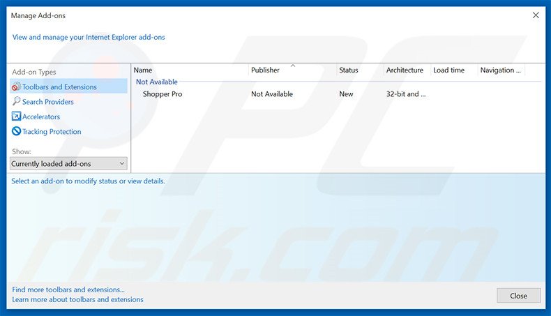 Removendo as extensões relacionadas a search.mysearch.com do Internet Explorer