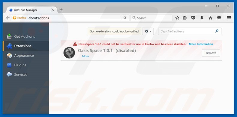 Removendo as extensões relacionadas a zeta-search.com do Mozilla Firefox