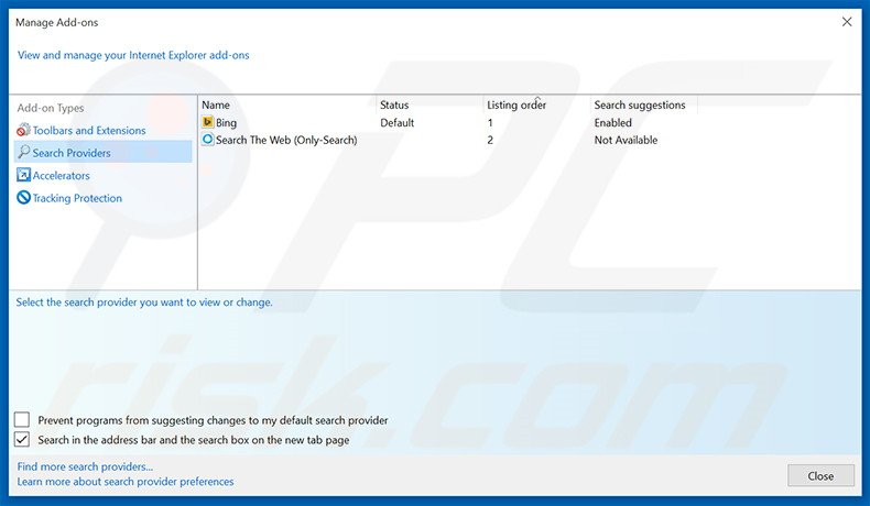 Removendo zeta-search.com do motor de busca inicial do Internet Explorer