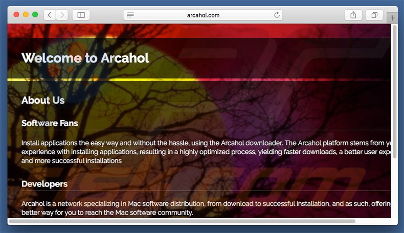 Website fraudulento usado para promover search.arcahol.com