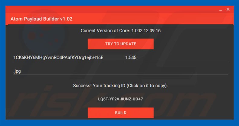 builder do ransomware Atom