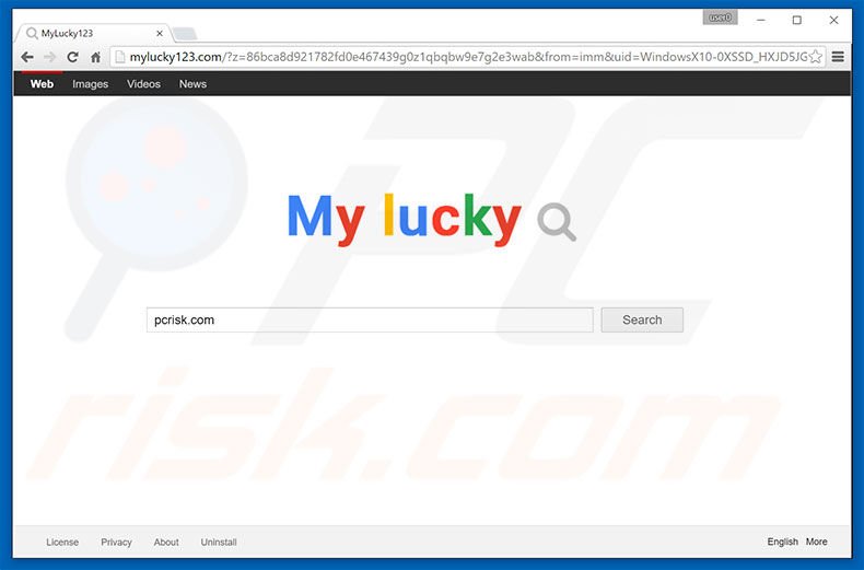 sequestrador de navegador mylucky123.com