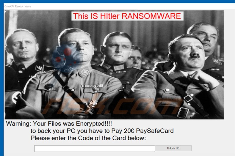 variante atualizada do ransomware hitler