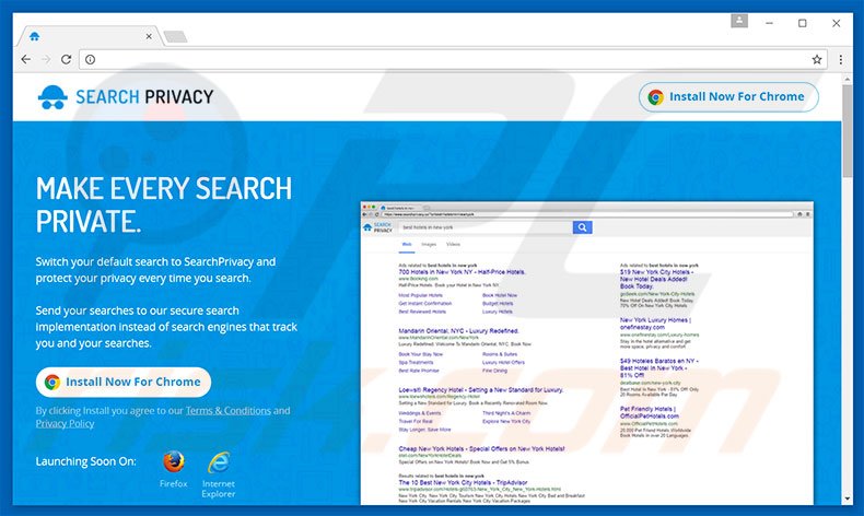 Website a promover searchprivacy.co