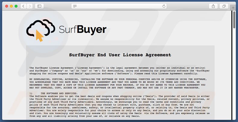 Website fraudulento usado para promover SurfBuyer