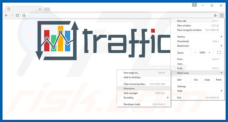 Removendo os anúncios Traffic Exchange do Google Chrome passo 1