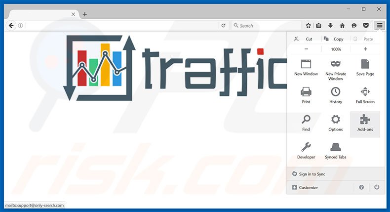 Removendo os anúncios Traffic Exchange do Mozilla Firefox passo 1