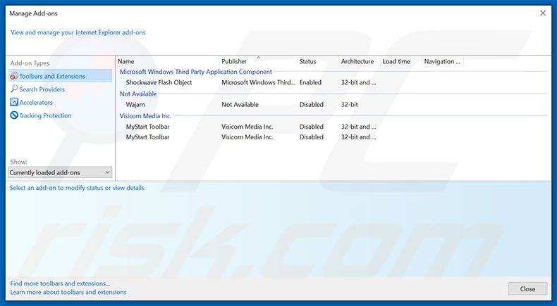 Removendo os anúncios Traffic Exchange do Internet Explorer passo 2