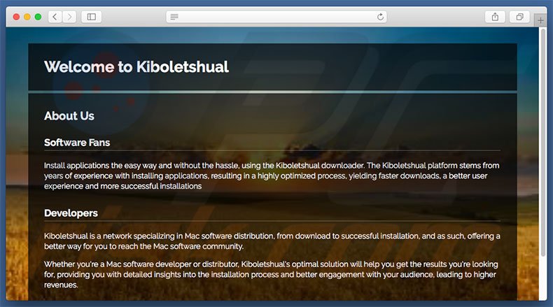 Website fraudulento usado para promover search.kiboletshual.com