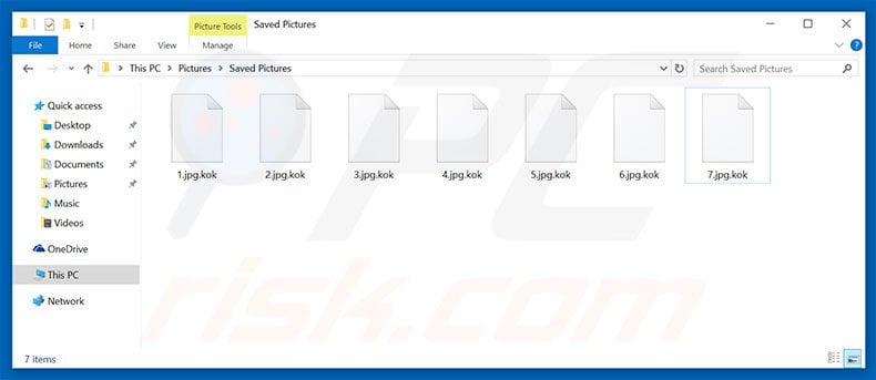Ficheiros encriptados por Popcorn Time (exemplo 1)
