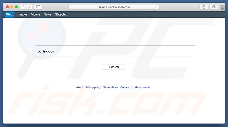 sequestrador de navegador search.smokyashan.com num computador Mac