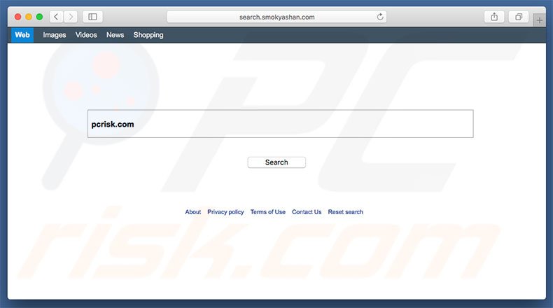 sequestrador de navegador search.smokyashan.com num computador Mac