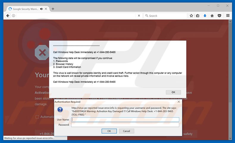 Adware Call Windows Help Desk Immediately