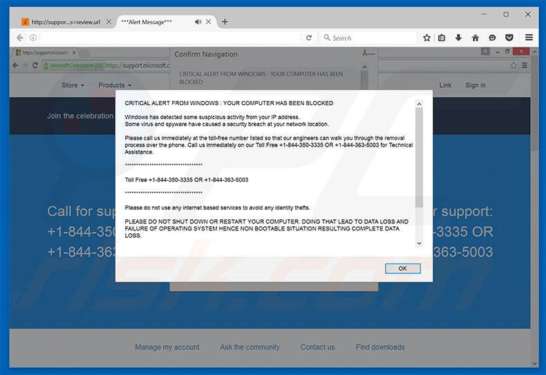 Adware CRITICAL ALERT FROM WINDOWS