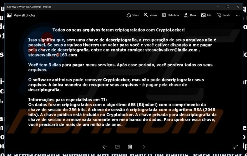 fundo de ambiente de trabalho CryptON CryptoLocker