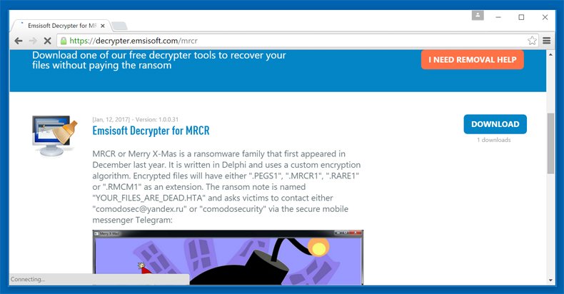 desencriptador de ransomware merry x-mass grátis