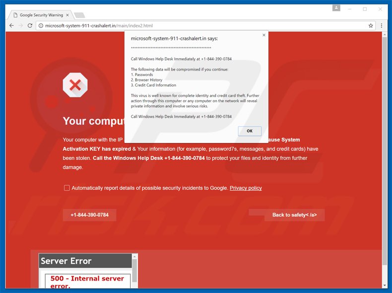 Fraude call windows help desk variante 2