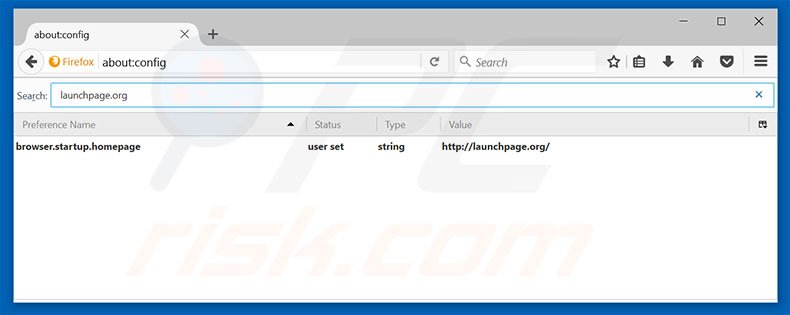 Removendo a página inicial launchpage.org e motor de pesquisa padrão do Mozilla Firefox