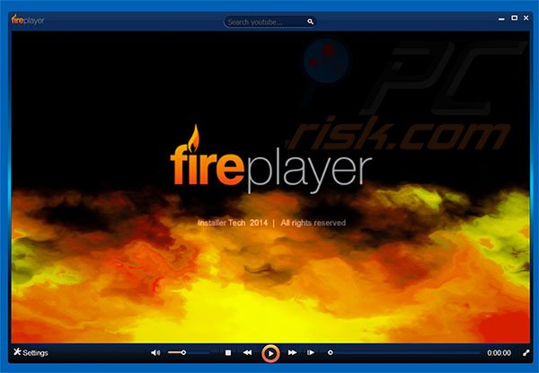 Screenshot do adware FirePlayer