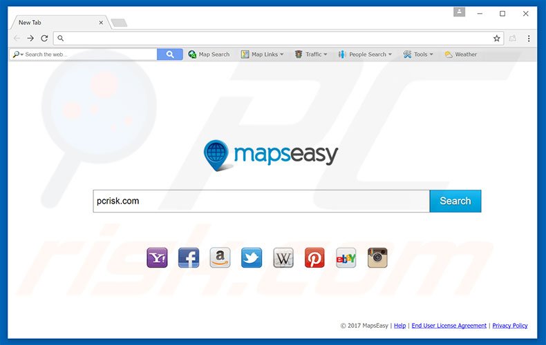 sequestrador do navegador mapseasy.net