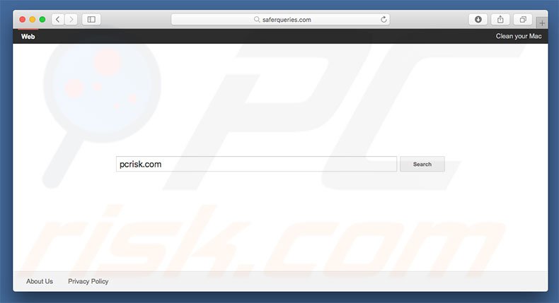 sequestrador de navegador saferqueries.com num computador Mac