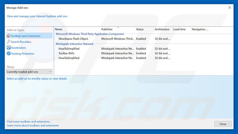 Removendo as extensões relacionadas a searchdimension.com do Internet Explorer