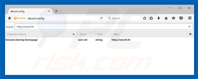 Removendo a página inicial search.hr e motor de busca padrão do Mozilla Firefox