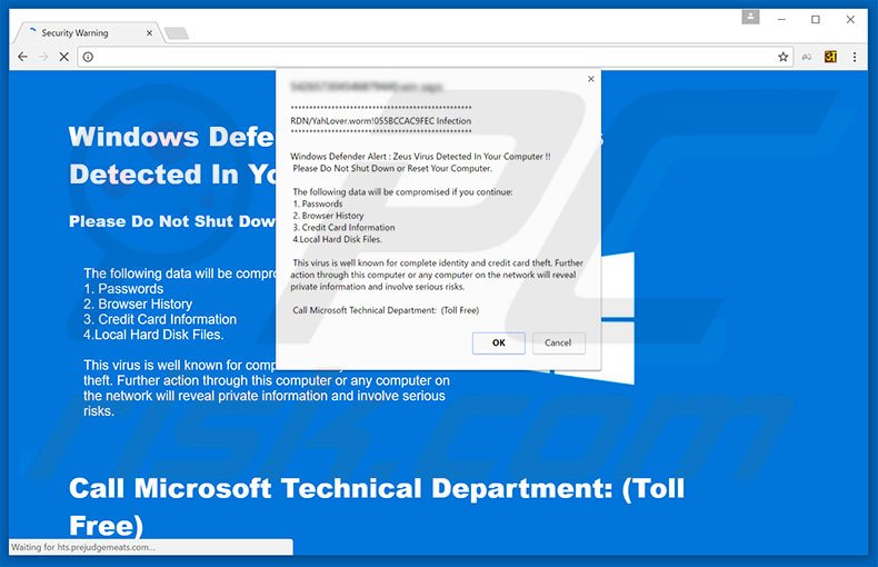 Erro falso de Windows Defender Alert