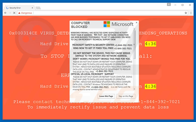Adware COMPUTER BLOCKED
