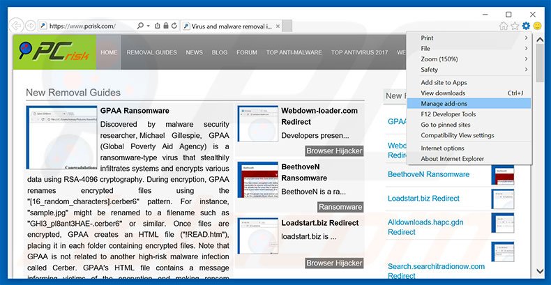 Removendo anúncios Error Virus - Trojan Backdoor Hijack do Internet Explorer passo 1