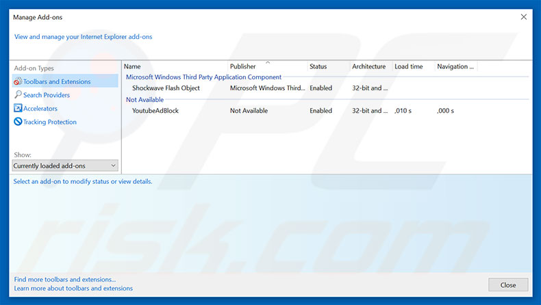 Removendo os anúncios Firewall detecting ‘suspicious’ incoming network connections do Internet Explorer passo 2