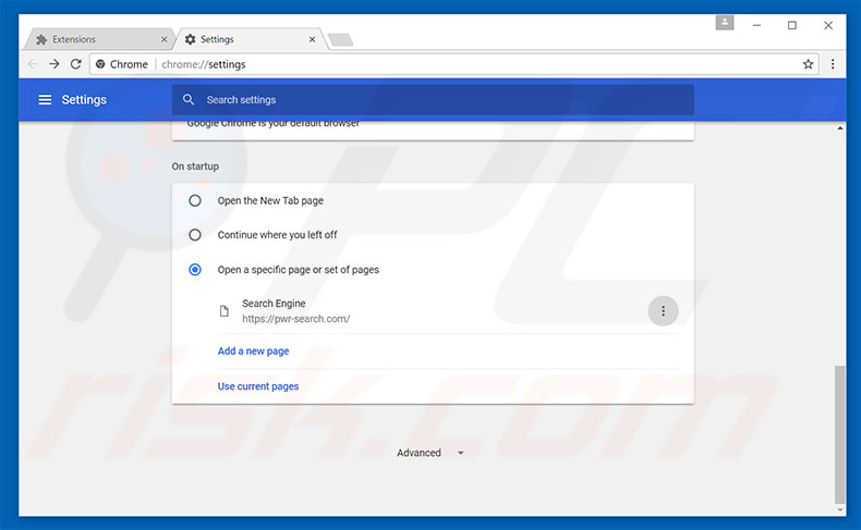 Removendo pwr-search.com do motor de busca padrão do Google Chrome